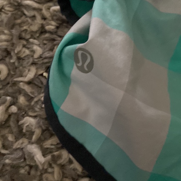 Lululemon Blue Checkmate Speed Shorts - Picture 2 of 6